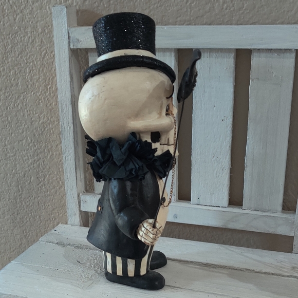 Bethany Lowe Dapper Desmond Skelly Skeleton Striped Halloween Figurine - Picture 12 of 15